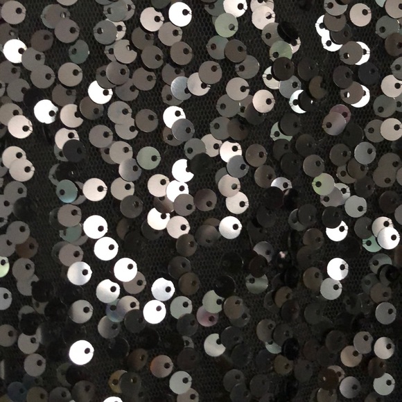 JCrew Factory. Black sequined tee shirt. - Picture 2 of 4